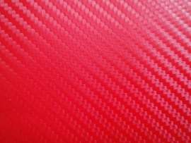 Пленка Карбон 3D Красный, с каналами, 1.52м